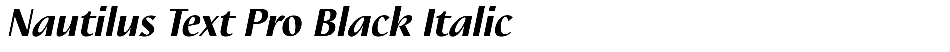 Nautilus Text Pro Black Italic